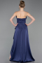Abschlusskleid Lang Satin Marineblau ABU6130