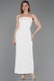 Abendkleid Midi Weiß ABK2628