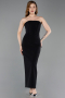 Abendkleid Midi Schwarz ABK2628