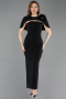 Abendkleid Midi Schwarz ABK2628