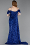 Sächsischblau Abendkleid İn Übergröße Lang ABU5232