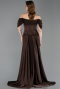 Abendkleid Lang Braun ABU6167