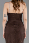 Abschlusskleid Lang Spitze Braun ABU6172