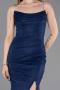Abschlusskleid Lang Spitze Marineblau ABU6172