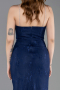Abschlusskleid Lang Spitze Marineblau ABU6172