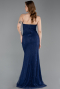 Abschlusskleid Lang Spitze Marineblau ABU6172