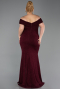 Abendkleid in Übergröße Lang Weinrot ABU5714
