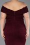 Abendkleid in Übergröße Lang Weinrot ABU5714