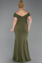 Khaki Abendkleid İn Übergröße Lang ABU5714