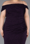 Violette Abendkleid İn Übergröße Lang ABU5714