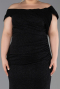 Abendkleid in Übergröße Lang Schwarz ABU5714