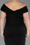 Abendkleid in Übergröße Lang Schwarz ABU5714