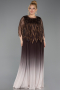 Braun Abendkleid İn Übergröße Chiffon Lang ABU4633