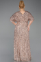 Gold Abendkleid İn Übergröße Schuppig Lang ABU5846