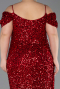 Rot Abendkleid İn Übergröße Lang ABU5232