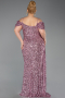 Puder Abendkleid İn Übergröße Lang ABU5232
