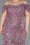 Puder Abendkleid İn Übergröße Lang ABU5232