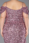 Puder Abendkleid İn Übergröße Lang ABU5232
