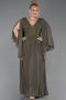 Khaki Abendgarderobe İn Großen Größen Chiffon Lang ABU4638