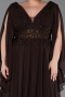 Braun Abendgarderobe İn Großen Größen Chiffon Lang ABU4638