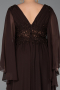 Braun Abendgarderobe İn Großen Größen Chiffon Lang ABU4638
