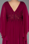 Kirschrot Abendgarderobe İn Großen Größen Chiffon Lang ABU4638
