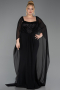 Schwarz Abendgarderobe İn Großen Größen Chiffon Lang ABU6071