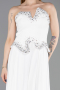 Abendkleid Lang Chiffon Weiß ABU6188