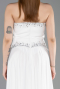 Abendkleid Lang Chiffon Weiß ABU6188