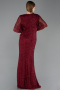 Weinrot Abendkleid İn Übergröße Lang ABU4542