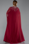 Weinrot Abendkleid İn Übergröße Chiffon Lang ABU5845