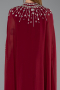 Weinrot Abendkleid İn Übergröße Chiffon Lang ABU5845