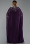 Violett dunkel Abendkleid İn Übergröße Chiffon Lang ABU5845