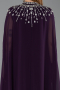 Violett dunkel Abendkleid İn Übergröße Chiffon Lang ABU5845