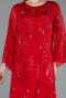 Abendkleid in Übergröße Lang Chiffon Rot ABU6176