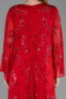 Abendkleid in Übergröße Lang Chiffon Rot ABU6176