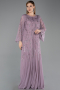 Abendkleid in Übergröße Lang Chiffon Lavendel ABU6176