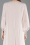 Abendkleid in Übergröße Lang Chiffon Beige ABU6177