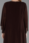 Abendkleid in Übergröße Lang Chiffon Braun ABU6177