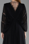 Abendkleid in Übergröße Lang Chiffon Schwarz ABU6178