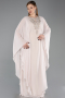 Abendgarderobe in Großen Größen Lang Chiffon Beige ABU6180