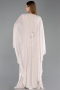 Abendgarderobe in Großen Größen Lang Chiffon Beige ABU6180