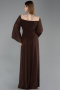 Abendkleid in Übergröße Lang Chiffon Braun ABU6182