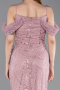 Abendkleid Lang Perlenbesetzt Puder ABU6190