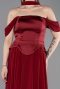 Weinrot Abendkleid Chiffon Lang ABU5327
