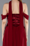 Weinrot Abendkleid Chiffon Lang ABU5327