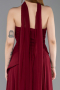 Weinrot Abschlusskleid Chiffon Lang ABU5763