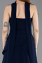 Marineblau Abschlusskleid Chiffon Lang ABU5763