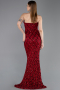 Weinrot Abendkleid Schuppig Lang ABU5701