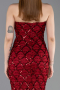 Weinrot Abendkleid Schuppig Lang ABU5701